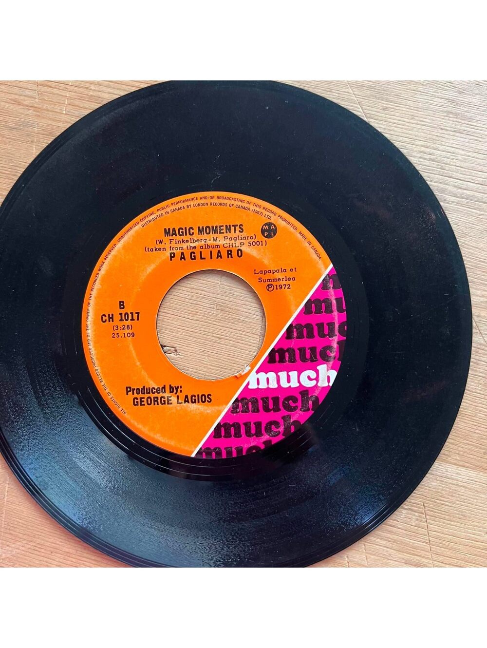 Pagliaro - Magic Moments/Some Sing, Some Dance 45rpm VG+ R89
